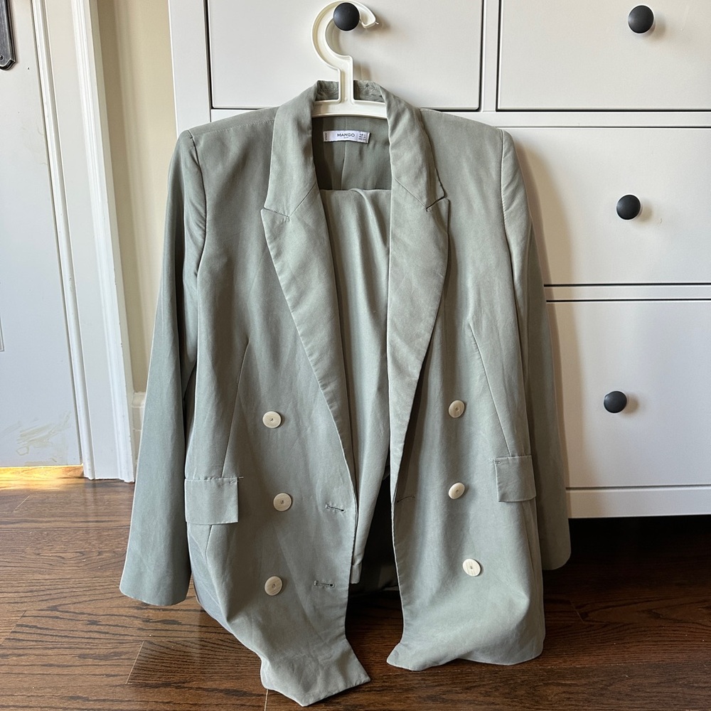 Mango sage suit set 2 piece XS